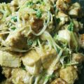 クックQDU3R7☆'s cooksnap of when they made 鶏モモ肉と厚揚げの照り焼き**豆苗入り♪.