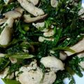 ナーちゃん's cooksnap of when they made 簡単！むね肉と春菊の胡麻醬油和え.