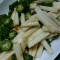 ナーちゃん's cooksnap of when they made 長芋とオクラの梅和え.