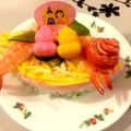 あきかお's cooksnap of when they made 雛祭り・ひし餅風ちらし寿司ケーキ.