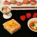 こぶたちゃんママ★'s cooksnap of when they made 離乳食中期〜ひな祭りの菱餅風お粥〜.