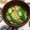 ぽぽきゅ's cooksnap of when they made オクラと炙りうす揚げのおろしあえ♪.