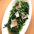 夕飯は６時です's cooksnap of when they made 簡単 ほうれん草とベーコン炒め.