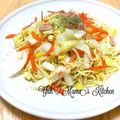 YUH♡ママ's cooksnap of when they made 白菜たっぷり☆めんつゆバター焼きそば.