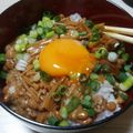 咲良★'s cooksnap of when they made 冷蔵庫にあるもので♪納豆ねぎなめたけ丼.
