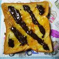 2525misa's cooksnap of when they made マーマレードとチョコソースのトースト.