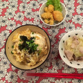 ｘｘyuzumikanｘｘ's cooksnap of when they made 簡単節約♪くずし豆腐と天かすのふわふわ丼.
