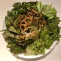 ラクラクダ's cooksnap of when they made 揚げ蓮根・揚げごぼうで☆グリーンサラダ.