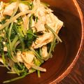 ふうちゃんの台所's cooksnap of when they made 三つ葉と鶏むね肉の辛子醤油和え.