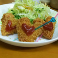 Naomile☆'s cooksnap of when they made 魚肉ソーセージとちくわのハート♡フライ.