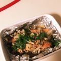こぐま食堂☆'s cooksnap of when they made 鮭のアヒージョ風ホイル焼き.