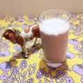 horseland's cooksnap of when they made ミキサーで簡単いちごスムージー.