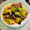 クックF03B9S☆'s cooksnap of when they made とろ旨〜小松菜豚こま卵の中華炒め.
