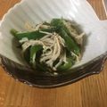 ゆん♬ゆん's cooksnap of when they made お弁当に★　レンジで榎×ピーマン塩ナムル.