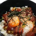 やまちゃちゃみるく's cooksnap of when they made まぐろユッケ丼.