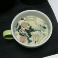 DTWG's cooksnap of when they made 濃厚♪ほうれん草とウインナの豆乳スープ.
