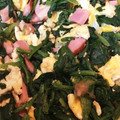 卵せんべい's cooksnap of when they made ほうれん草とベーコンの卵炒め(´▽`)✨.