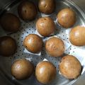 クックV6Q95N☆'s cooksnap of when they made 茶まんじゅう（利休・黒糖・温泉饅頭）.