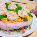 shizuhono's cooksnap of when they made ひなケーキ寿司 ひなまつりに♪.