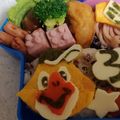 ♪きゆみらりん♪'s cooksnap of when they made ハリーホーク キャラ弁 ホークス 弁当.