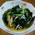 にゃ★にゃ's cooksnap of when they made きゅうりとわかめの酢の物.