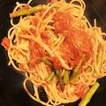 きょさりん's cooksnap of when they made 簡単！トマトとツナのパスタ.