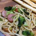 リラシャン's cooksnap of when they made 小松菜とウインナーのパスタ.