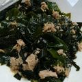 ほくろ0425's cooksnap of when they made わかめとツナの炒め物.