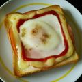 ＊なぁ＊'s cooksnap of when they made 簡単ハムエッグトースト.