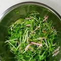 ニムークパパ's cooksnap of when they made シャキシャキごま香る◎水菜とハムのナムル.