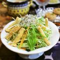 ちゃんねるゆみ's cooksnap of when they made 水菜とじゃこのごまポンサラダ.