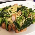 クック26352G☆'s cooksnap of when they made 菜の花とウインナーの和風パスタ.