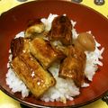 いお。's cooksnap of when they made 【うなぎは】ちくわうな丼【高いから】.