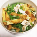 クックTNHCMQ☆'s cooksnap of when they made 鶏ささみの油揚げと水菜のごま和え♪.