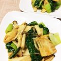 トロイメライ♬'s cooksnap of when they made たけのことチンゲン菜の炒めもの.