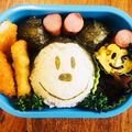 適当mum's cooksnap of when they made ミッキー☆キャラ弁.