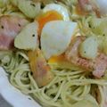 気まぐれ料理人☆楓☆'s cooksnap of when they made ゆで卵とポテトのバジルソースパスタ.