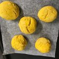 ゆずは☆'s cooksnap of when they made 離乳食＊豆腐とカボチャの米粉蒸しパン.