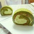 にしみかん。's cooksnap of when they made お抹茶濃いめのシフォンロール♬.