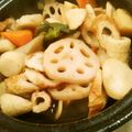 goemono's cooksnap of when they made めんつゆだけ★冷凍野菜でかんたん筑前煮.