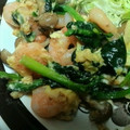 滝沢昇's cooksnap of when they made ご飯に合う☆ほうれん草と海老の卵炒め.