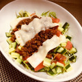 つまみぐい太郎's cooksnap of when they made 旨い！ひき肉とトマトのチーズのっけ丼☆.