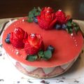 ゆみクローバー's cooksnap of when they made フレジェ風なレアチーズケーキ.