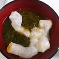 Kalie1210's cooksnap of when they made あおさと焼き餅のみそ汁.