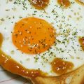 しろだいず's cooksnap of when they made 目玉焼き。の、味噌炒め。.