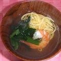 rskrsk's cooksnap of when they made 錦糸卵と豆腐のお吸い物.