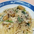 waka-87's cooksnap of when they made 簡単★ウインナーとしめじのクリームパスタ.