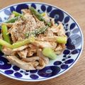 micvany's cooksnap of when they made アスパラと鶏肉の梅あえ.
