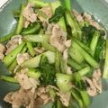 asas496's cooksnap of when they made 豚肉と小松菜の酢炒め♪簡単.