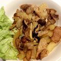 caruga's cooksnap of when they made 【豚バラ】セロリと豚肉とキノコの炒め物.